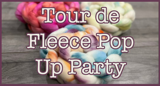 Tour de Fleece kick off party with Fibre Goddess!