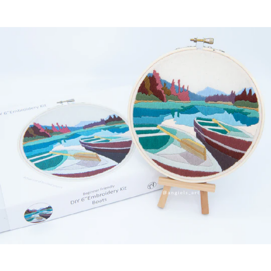 Anna Angiel Embroidery Kit | Boats