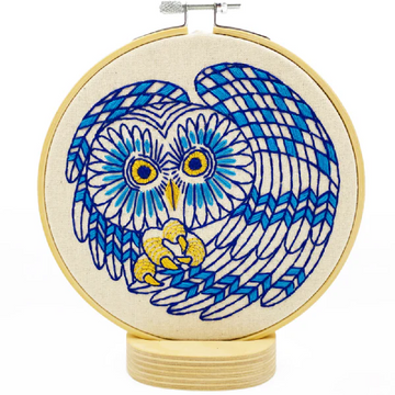 Hook, Line & Tinker Embroidery Kit | Boreal Owl