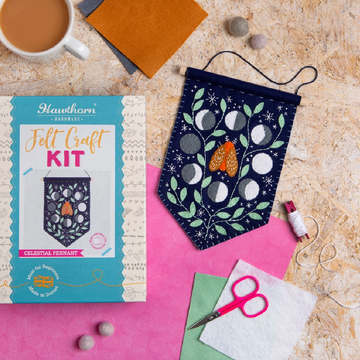 Hawthorn Handmade Felt Pennant Sewing Kit | Celestial