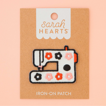Sarah Hearts Embroidered Patches | Daisy Sewing Machine