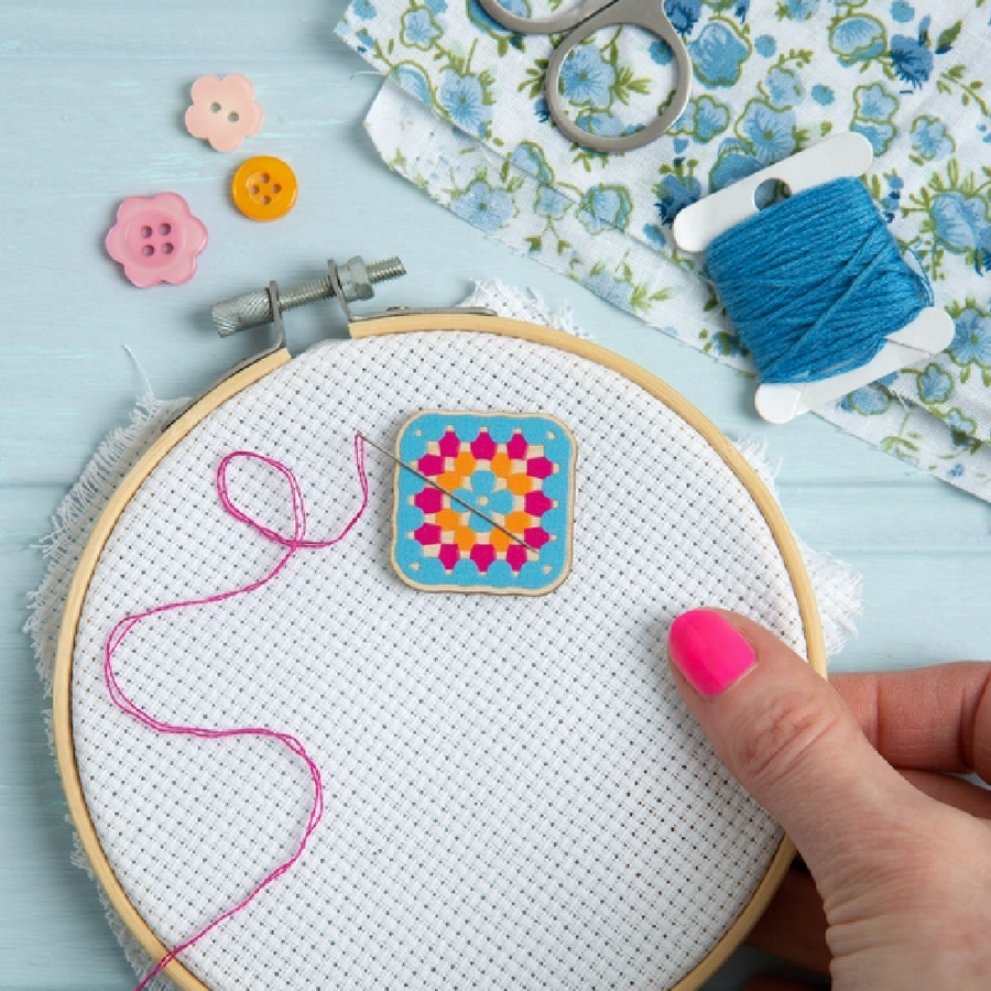 Hawthorn Handmade Needle Minder | Granny Square Crochet