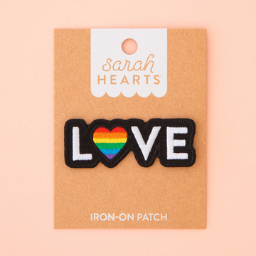 Sarah Hearts Embroidered Patches | Love Pride