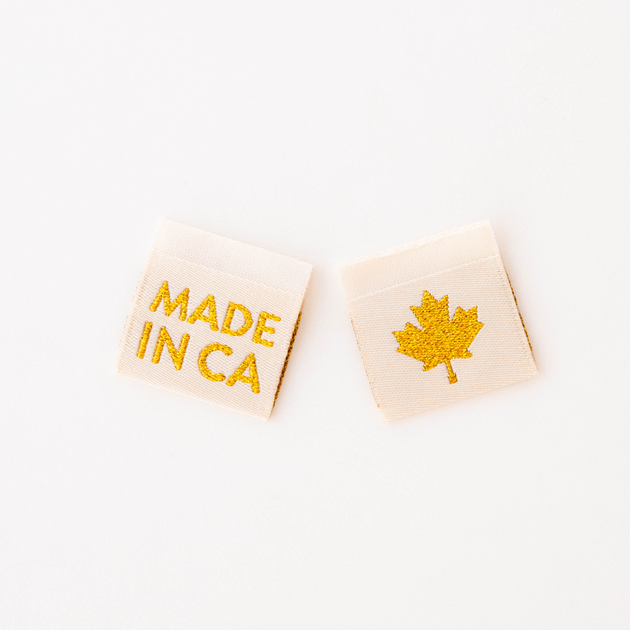 Sarah Hearts Woven Labels | Made in Canada Gold