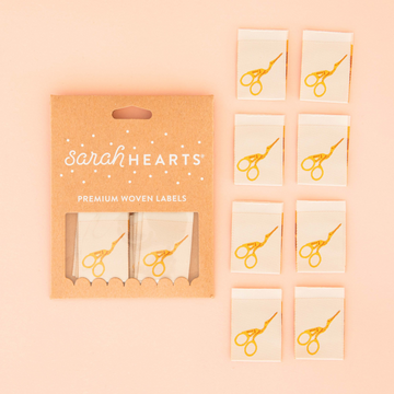 Sarah Hearts Woven Labels | Stork Scissors